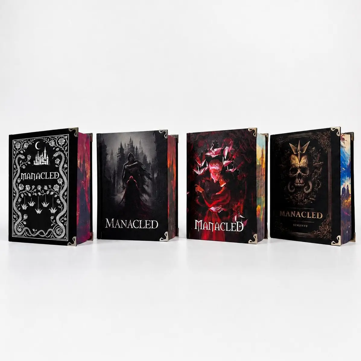 MNC Special Edition 3in1 Hardcover Printed Sprayed Edges Dark Fantasy Romance Books Collector Bookshelf Edition