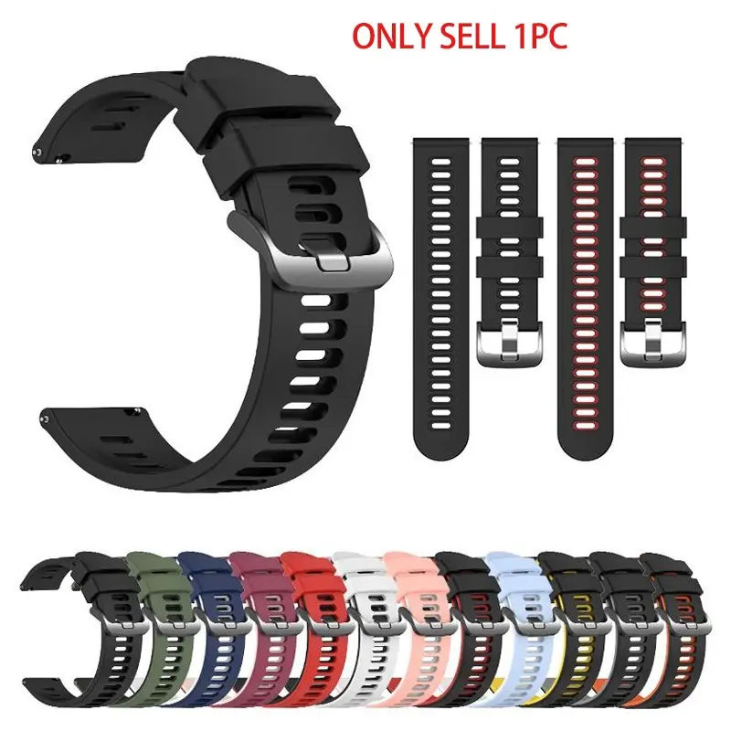 20mm/22mm Watch Band Quick Change Strap, Soft Silicone Breathable Sports Replacement Belt, Unisex Adjustable Wristband, Smart Watch Straps, Smartwatch Accessories
