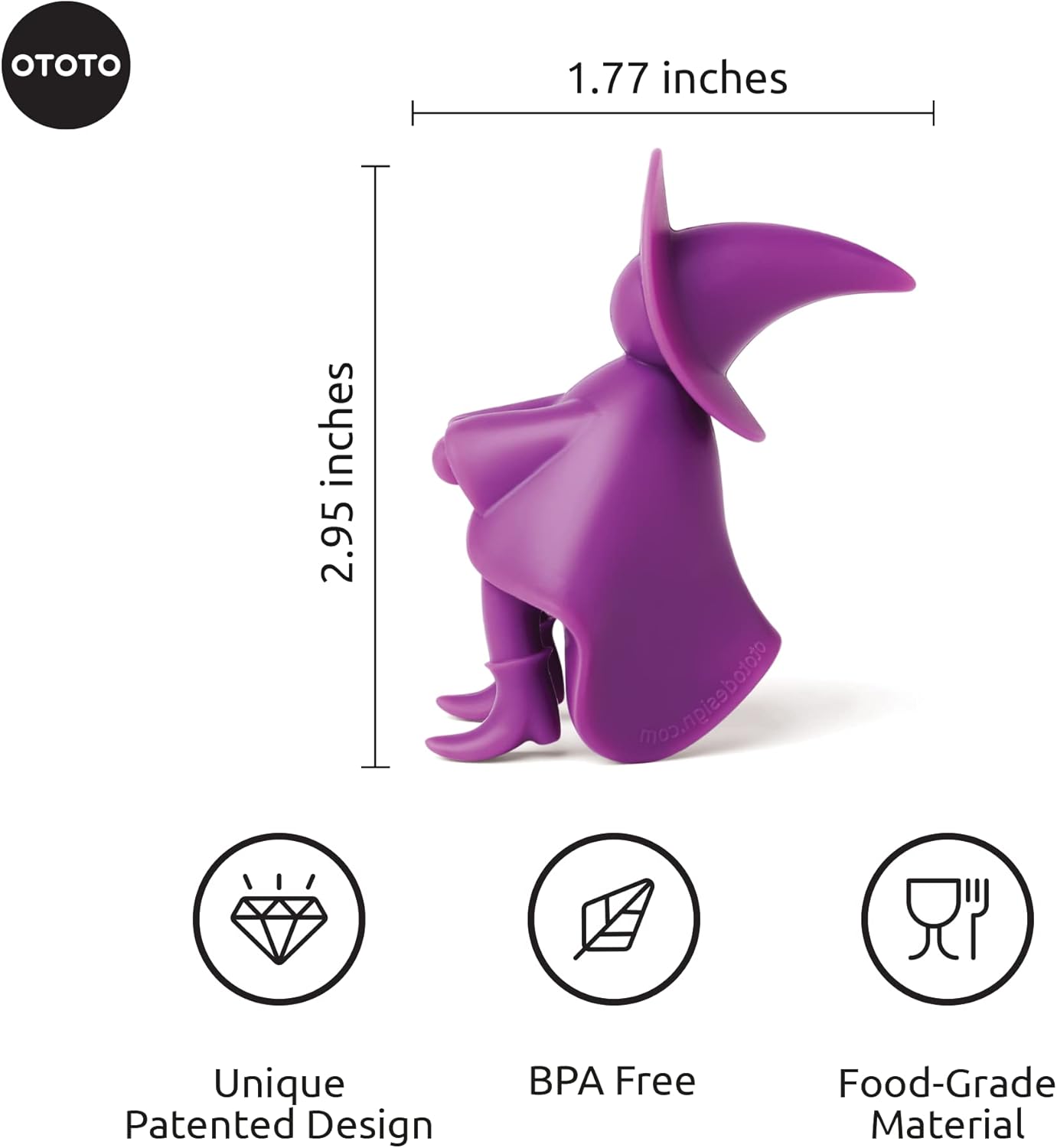 OTOTO Agatha Spoon Rest - Witchy Kitchen Gadget, Adorable Silicone Purple, Heat-Resistant, Food-Grade, BPA-Free, Perfect Gift for Foodies & Home Cooks | TikTok Must-Have | Funky Kitchen Supplies | Kitchen Accessories OTOTO Agatha Spoon Rest - Witchy Kitchen Gadget, Adorable Silicone Purple, Heat-Resistant, Food-Grade, BPA-Free, Perfect Gift for Foodies & Home Cooks | TikTok Must-Have | Funky Kitchen Supplies | Kitchen Accessories