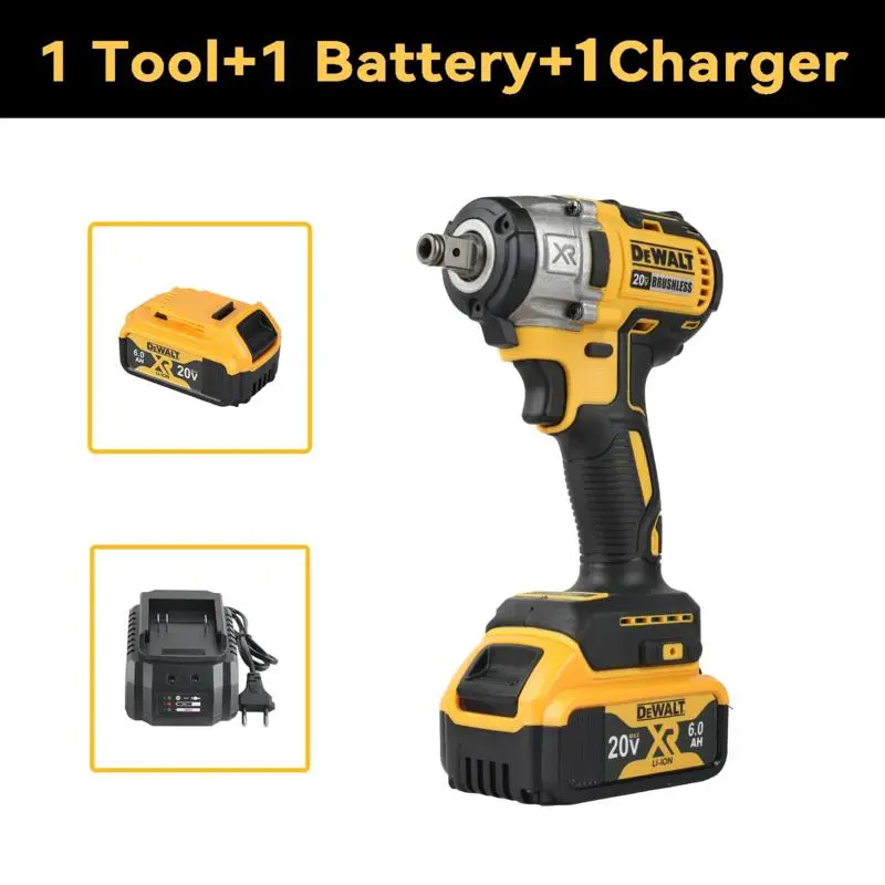 Dewalt DCF880 20V XR Brushless Impact Wrench Work Tools, 1/2in Drive, 203N.M Torque, Pressure-Sensitive Speed Control for Precise Work