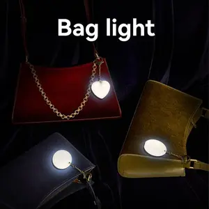 LED wallet light, night light, bag light, touch-sensitive wallet accessory, fashion gift, keychain, wallet charm, USB powered, USB rechargeable, a complete Christmas gift.