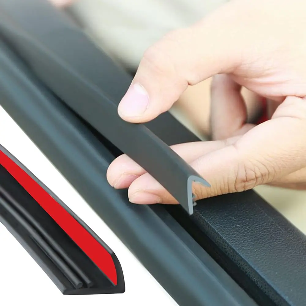 13Ft Car Door Rubber Seal Strip,Silent & Dustproof Rubber Car Window Seal Strip,Universal V-Shaped Self Adhesive Automotive Window Seals Trim with Installation Tool