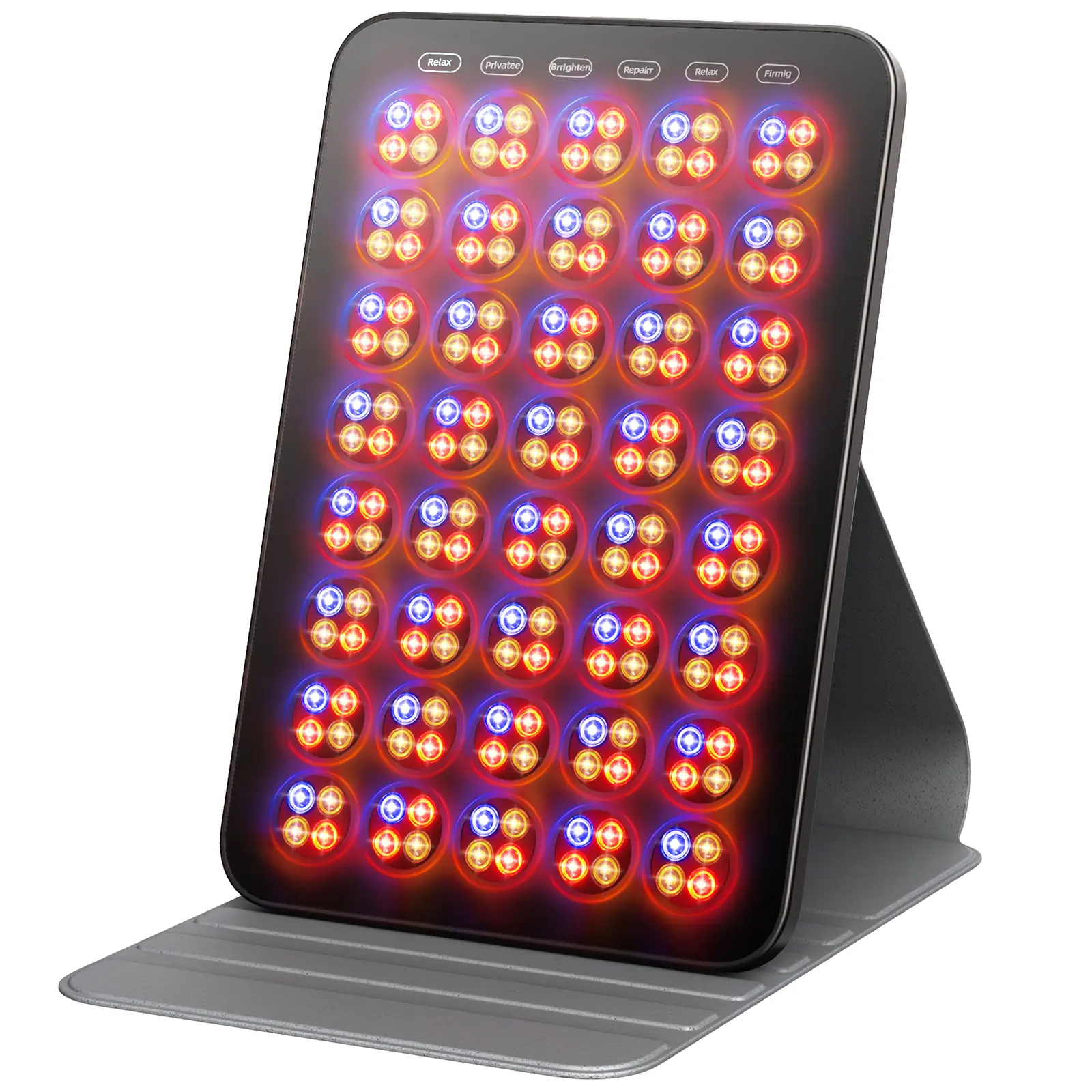 INTEO Red Light Therapy Device, Multi-Function Handheld Panel with Red & 850nm Infrared, 6 Modes including Repair Mode for Skin Elasticity, Rechargeable with Integrated Bracket