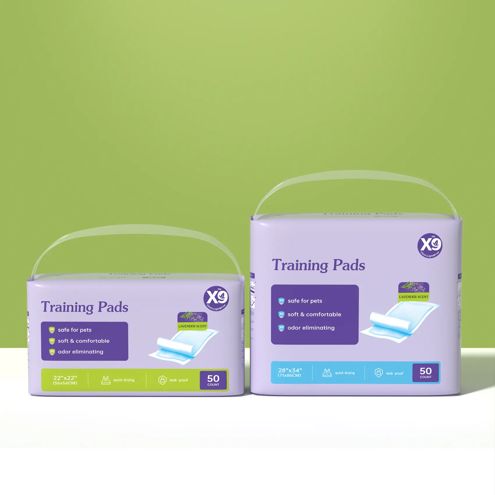 X9 Super Absorbent Bed Pads for Incontinence, Leak-Proof Underpads for Adults, Chlorine-Free, Unscented, 28"x34", 50 Count, Absorbent Pads, 50Count, 50 Pieces, Elderly, Multi-Pack