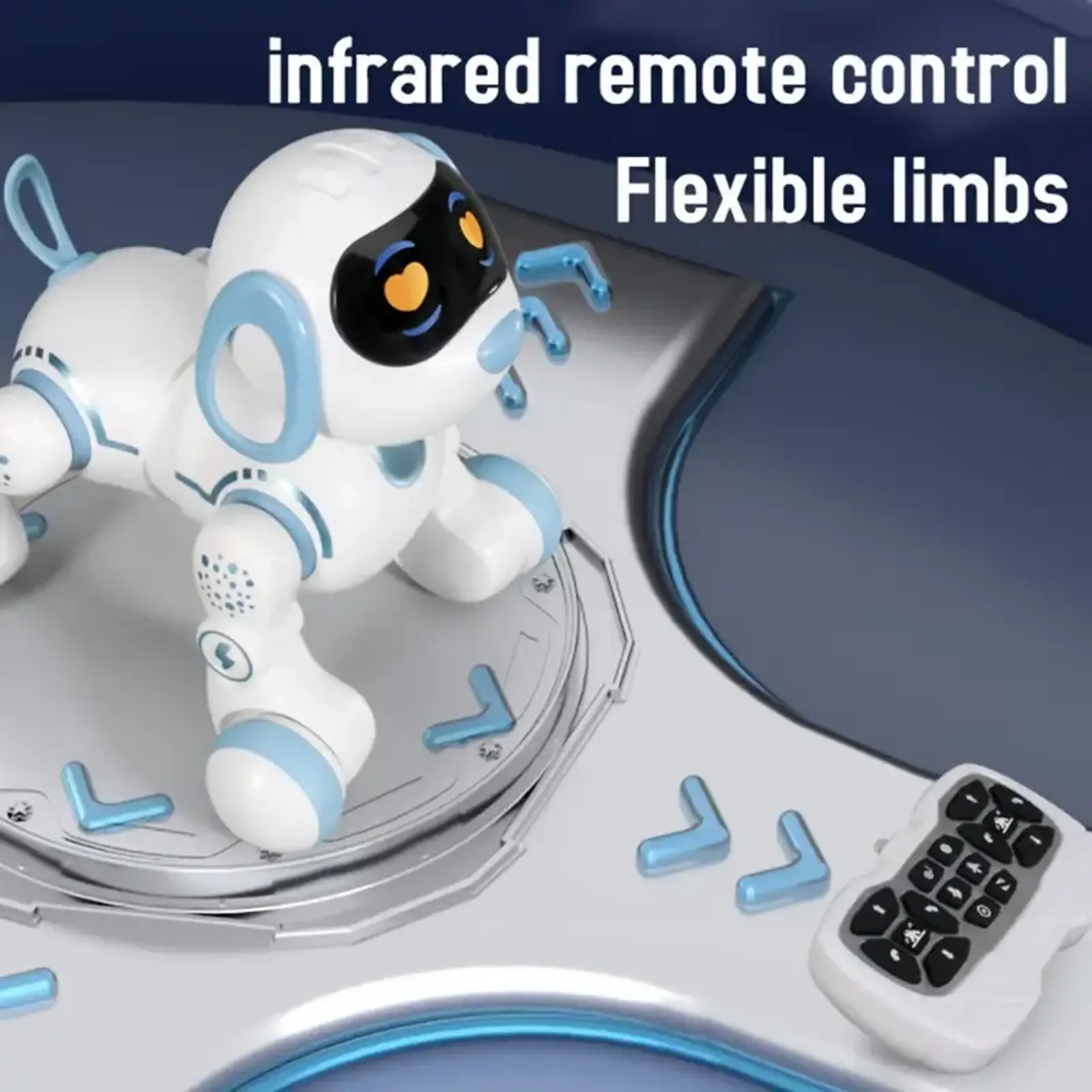 Programmable Remote Control  Robot Dog for Kids, Interactive Robotic Dog , Robo Dog , RC Robot with Touch Sensing, LED Eyes, Dance & Music Realistic Robot Puppy