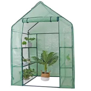 Zeny 3-Tier 6-Shelf Mini Walk-in Greenhouse, Indoor-Outdoor Portable Garden Canopy with Roll-up Zipper Entry Door, Home Plant Growing Kit,summerwins