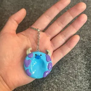 Handmade Monster Worry Stone - Cute Furry Monster Fidget Toy, Clay Anxiety Relief Pocket Gift for Stress Relief (Toys & Hobbies, DIY Pottery & Ceramics)
