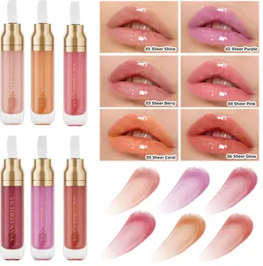 Victoria Anna 6 color shades Lip Gloss, Mirror Lip Glaze, Glossy Lip Stain, Transfer-Proof, Metal Applicator, Long-Lasting, Moisturizing, Liquid Lipsticks, Plumping, Not Easy To Fade, Makeup, Cosmetics