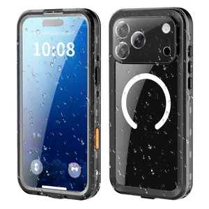 IP68 Waterproof Magnetic Case For iPhone 17 16 15 14 Pro Max Pro 13 Pro Max Protector Full Body Protective Dustproof Phone Case