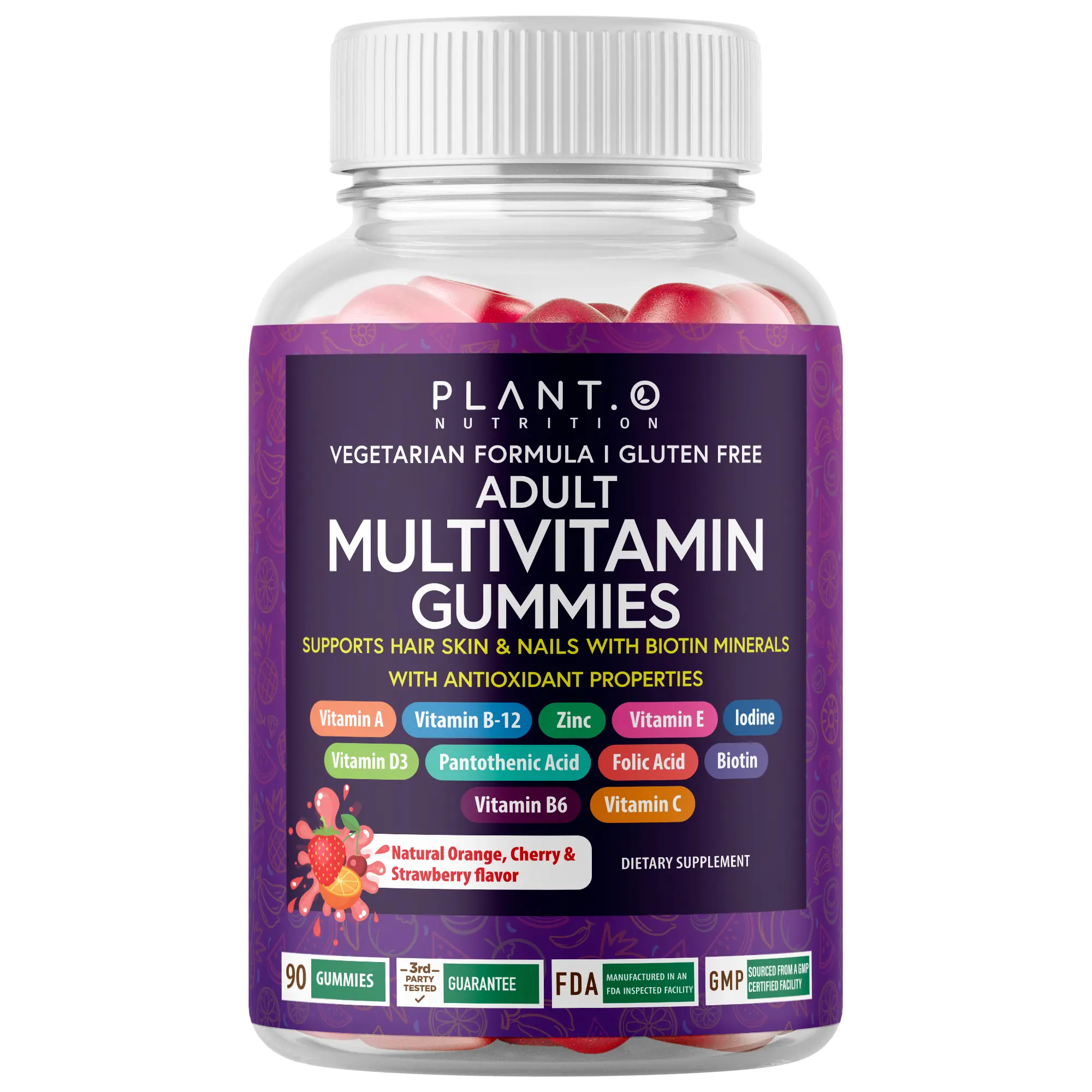 Complete Multivitamin Gummies for Adults – All-in-One Blend of Vitamin A B C D E Zinc and Biotin - Adult Vitamin Gummy for Energy and Immunity – 90 Delicious Gluten Free and Veggie Gummies