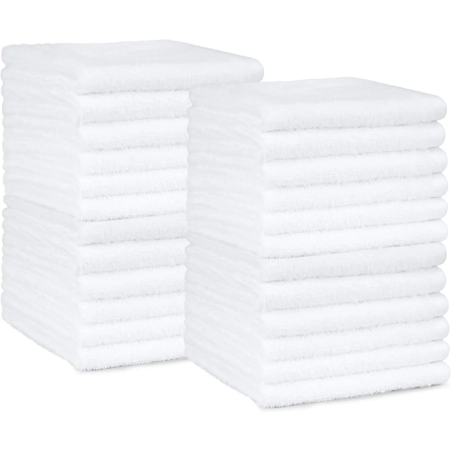 Face Towels, 24 Pack 100% Cotton Washcloths, Water Absorbent and Fast Drying for Bathroom & Salon, 12 x 12 Inches, Ice Blue