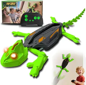 [#Summervibes]Tibibee Easter Toys For Boys Cool Gift-Wall Climbing RC Chameleon Toy for Kids Rechargeable Remote Control Lizard Cockroach Toy with LED Eyes Dual Mode Floor & Wall Driving Gift for Boys Girls Ages 3+,juguetes para niños,Spoof Gifts