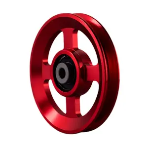 Pulley for  Gym, Load Capacity Sealed Bearing Pulley System, Quiet & Smooth  Gym Pulley Wheel for  Machine, LAT Pulldown, Weight Equipment (1, Red, 114-115mm)