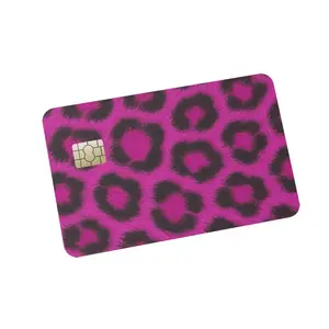 Pink Leopard Print Card vinyl credit card skin cover for debit or credit cards