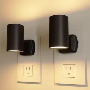 Night Lights Plug into Wall: ETL Certified Soft White 2700K Dusk to Dawn Sensor Dimmable LED Plug in Night Light for Hallway Bedroom Stairway Wall Socket - Modern Night Light for Kids (2 Pack)