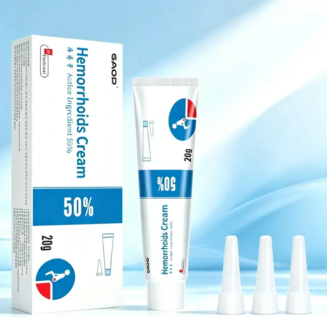 GAOD Therapeutic Hemorrhoids Cream 20g - 50% Active Ingredient Ointment for Itching, Swelling, Pain Relief, Gentle Anal Care for Daily Use by Adults