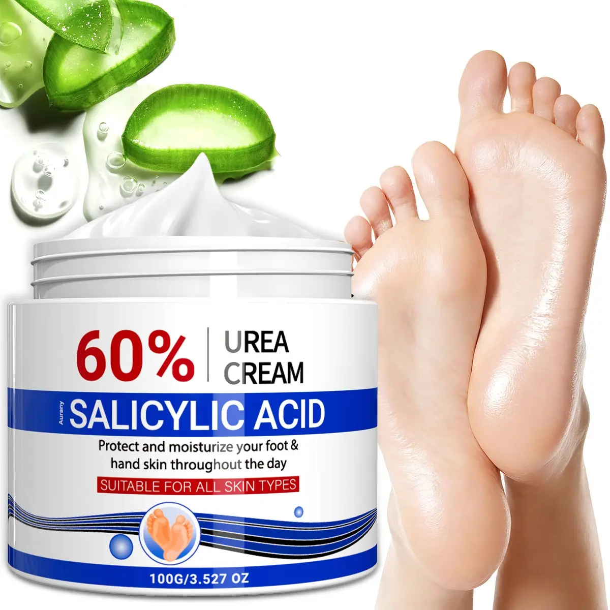 60% Urea Cream, Urea Cream for Feet, Moisturizing Foot Care Cream for Soothing Dry Skin, Hydrating Foot Skin Care Product for Women & Men, Foot Lotion, Intensive Foot Care, Foot Care Products