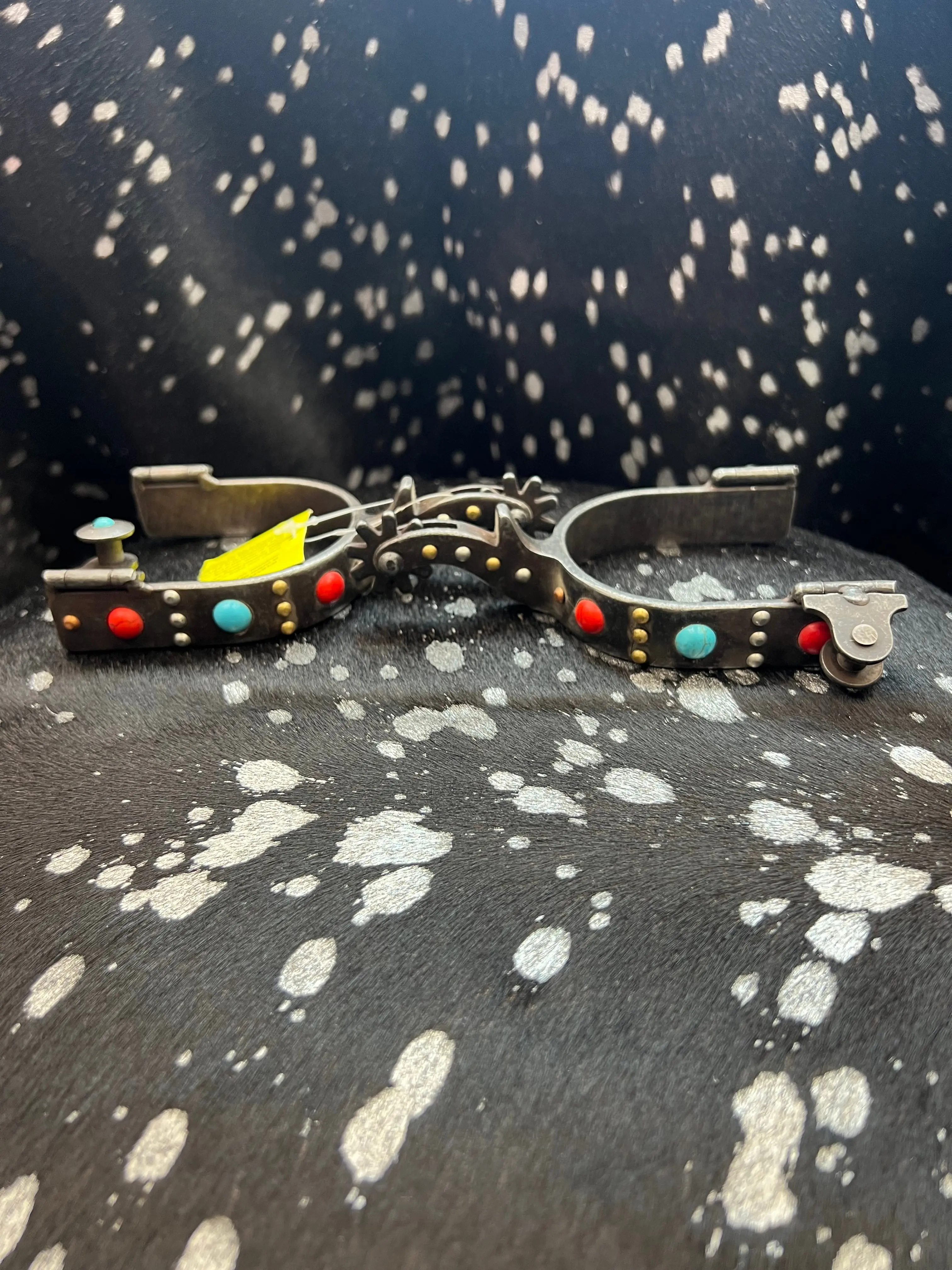 Red and Turquoise Spurs