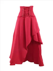 Trendy Gothic Half-Sleeve Long Dress, Slim Fit, Available in 5 Colors, Irregular Hem Design, Perfect for Stylish, Women's Fashion