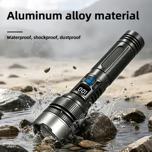 Fast Shipping HighLumens Lighting LED Flashlights (PowerBank)Rechargeable Small Flashlight, SmallFlashlight, Waterproof, Adjustable Focus Flash Light forOutdoor, Emergency, Tactical & Camping Accessories fathersdaygift