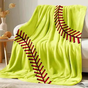 Softball Blanket for Boys Girls 8-12 Unique Softball Gifts for Lovers Soft Fleece Throw 50x60 Inch Anti-Pilling Flannel Blanket
