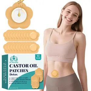Castor Oil Body Patches for Daily Skin Care, Self Adhesive Body Care Patches for Comfortable Wear, Lightweight Wellness Patches for Home and Overnight Use