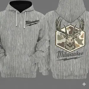 Camo Buck Outdoor Shirt – Vintage Deer Graphic T-Shirt Sweatshirt Hoodie, Rugged Adventure Streetwear Apparel Unisex