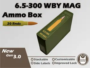 Ammo Storage Box 6.5-300 Weatherby Magnum 20 Rnds