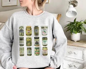 Retro Canned Pickles Shirt, Canning Season Sweatshirt, Homemade Pickles Sweater, Pickle Lovers Sweater, Pickle Jar Crewneck Sweatshirt