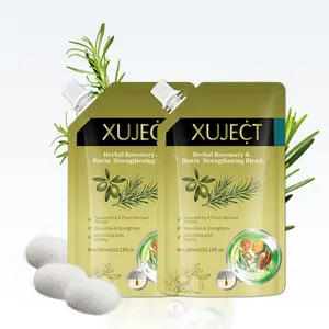 XUJECT Herbal Rosemary & Biotin Strengthening Shampoo 210ml Winter Hair Care for Thicker Healthier Hair with Ginseng Ginger Jojoba Oil Gentle Daily Use Buy 1 Get 1 Free Hair Thickening Conditioner Moisturizing