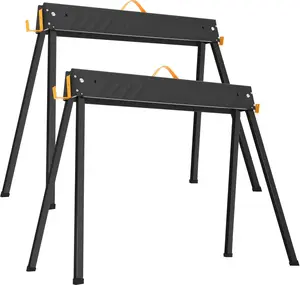 YINTATECH Folding Saw Horses 2 Pack, Portable Saw Horses Table 2200 Lbs Load Capacity with 2x4 Support Legs, Workhorse Pair for Carpenters, Woodworking, Contractors