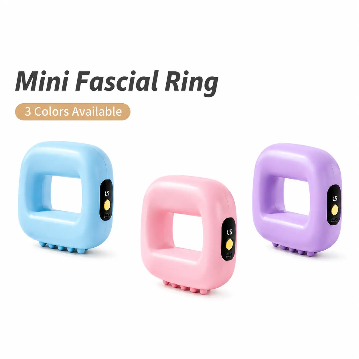 Low-Noise Ring-Shape Mini Fascia Massage Tool, 55-94 in Adjustable Belt, Rechargeable Cordless Hands-Free Fitness Massager for Body Relaxation with Secure Fit