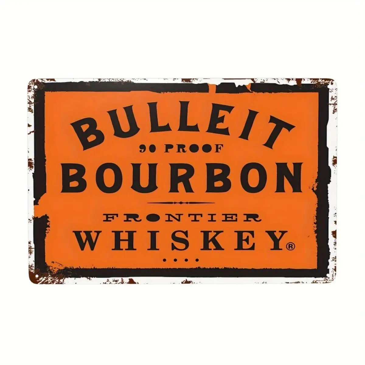 Vintage Bullet Bourbon Whiskey Metal Sign, 1 Count Retro Wall Decor, Wall Art for Home Living Room Bedroom Bar Pub Coffee Shop, Home Decoration