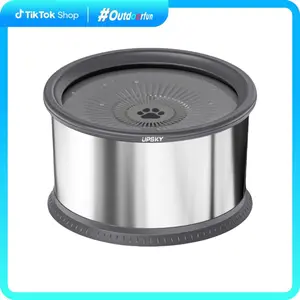 【outdoorfun】6.5L Dog Water Bowl,1.6 Gallon Super Large Capacity No Spill Dog Water Bowl,Stainless Steel Spill Proof Slow Water Feeder,No Splash Water Bowl with Anti-Slip Mat for Messy Drinkers