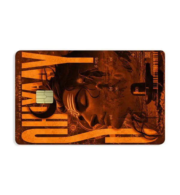 Card Skin Shivaay Mahadev, Lord Shiva Hindu Deity Debit Card Sticker, Spiritual Cover