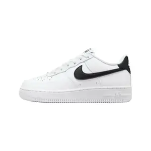 Nike Air Force 1 Low White Black Youth / Women's Perfect Daily Trendy Casual Lifestyle Fashion Footwear Walking Sneaker Shoe Girl