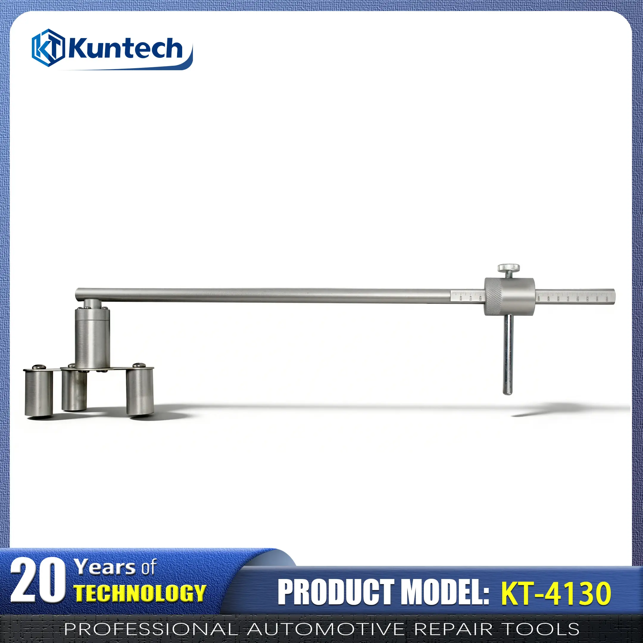 Kuntech KT-4130 Aluminum Alloy Chassis Height Measuring Tool, 550mm Precision Scales Air Suspension Gauge for Land Rover Range Rover, Includes 17/19/22mm Adapters, Includes Adapters