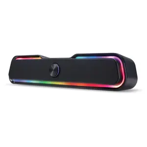 17 inch iLive Portable Wireless Rechargeable Multimedia Soundbar Speaker with 16 RGB LED Lights, Bluetooth v5.3, Aux In, USB-C Port Audio Movie