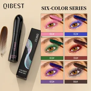 QIBEST Colorful Curling Voluminous Mascara, Waterproof Fast-Drying Formula for Multicolor Eyelash Extension Makeup, Long-Lasting Lash Styling Tool