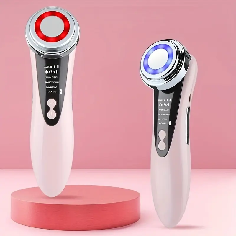 Electric Facial Massager, 4 Modes Colorful Light Beauty Instrument, Facial Cleansing Instrument, Personal Care Appliances for Women