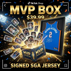 MVP Box — 9-Card Collectible Set w/Guaranteed MVP Card Limited Signed SGA Jersey in Release Topps Basketball Trading Cards
