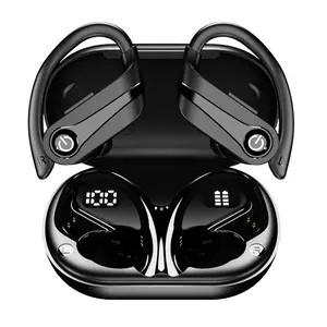MSHUKCOE Bluetooth Headphones Wireless Earbuds 30Hrs Playtime IPX7 Waterproof Digital Display Sport Ear Buds with Earhook Mic in-Ear Earphones Stereo Sound Earbud for Workout Running Exercise Gym summerwins