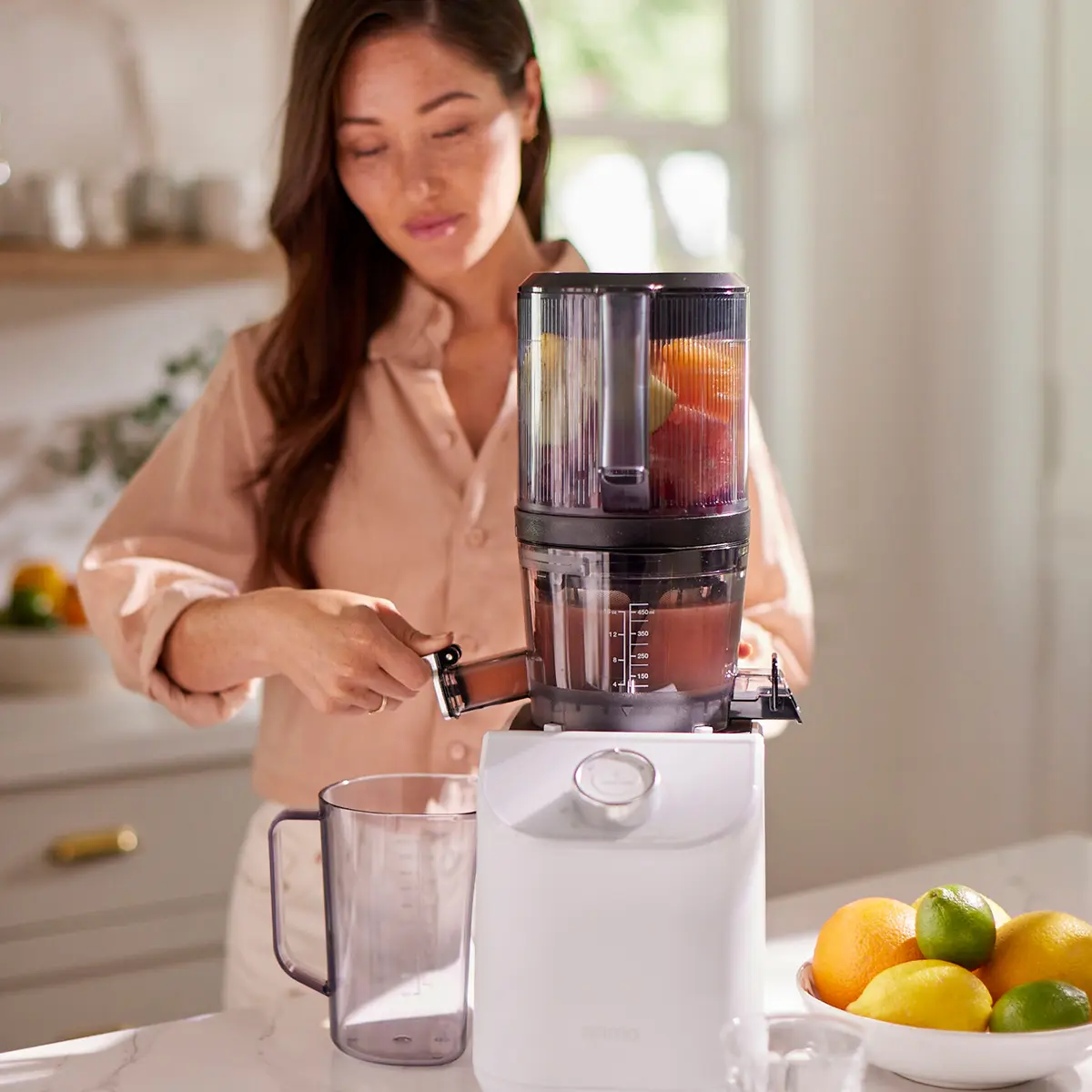 Nama C2 Cold Press Juicer + Blender 2-in-1 Multifunctional Kitchen Appliance | 15-Year Warranty | Whole Fruit Cold Press Juicing & Smoothies | Easy Clean Design