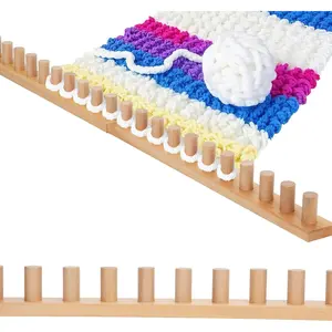 48" Chunky Knitting Loom for Blanket Making - Foldable  Frame, Portable DIY Hand Knitting Kit for Beginners,  Blanket Loom for Bulky Yarn Crafts & Gifts