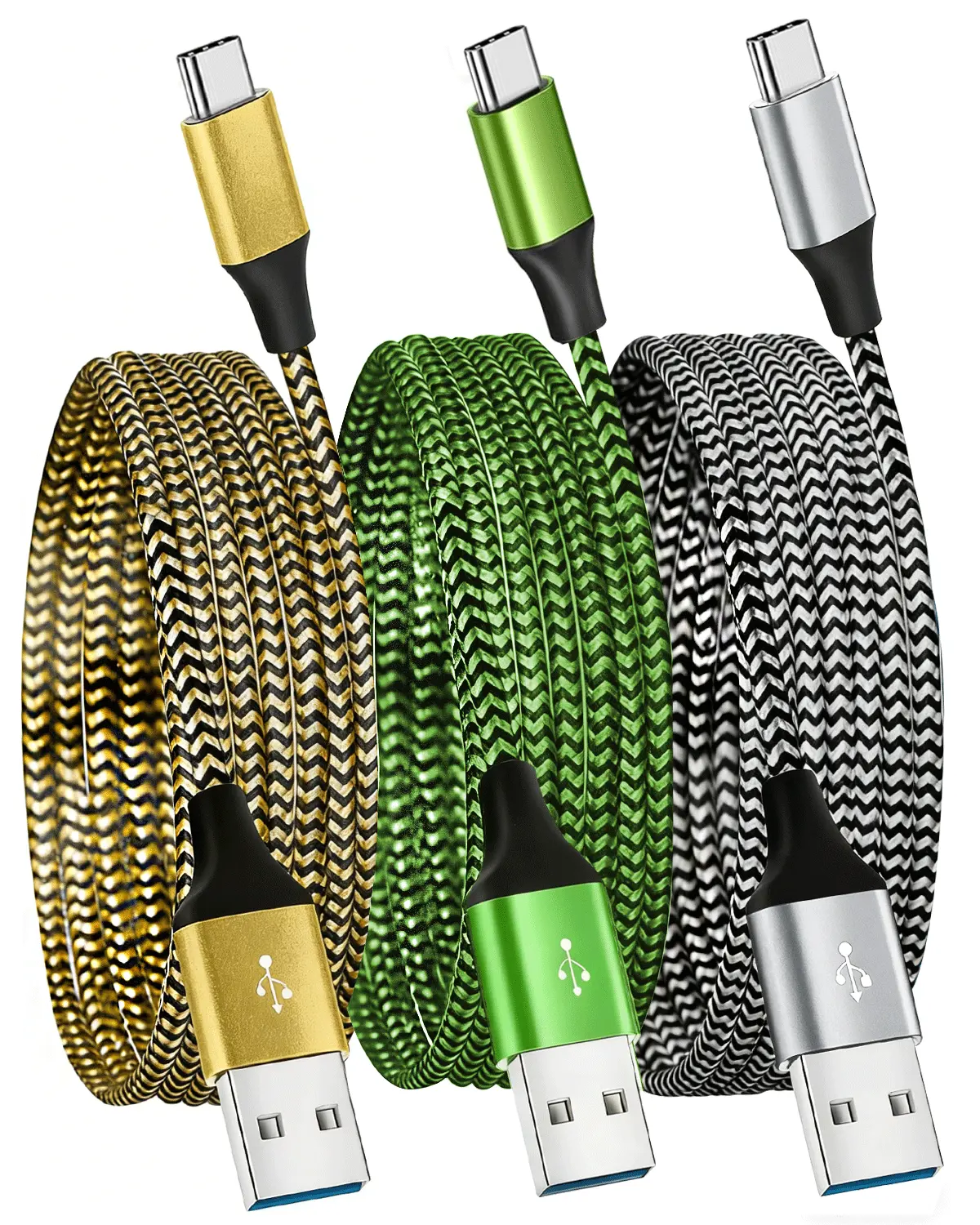 APFEN MFi Certified 3-Pack Durable Braided Nylon Mobile USB C to Lightning Cables, Antitangle Wear-Resistant, Supports 2.4A Fast Charging, Type C Lightning Cable for iPhone 18/17/16/15 & Handheld Electronics, Ideal for International Travel