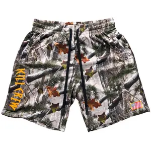 Kill Crew Embroidered Flag Shorts Menswear Black