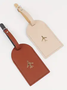 Airplane PU Leather Luggage Tags – Elegant Bag Pendant & Stylish Playful Charm with Adjustable Strap, Stylish Bag Decoration & Travel Accessory for Vacation, Business Trip & suitcase Decor