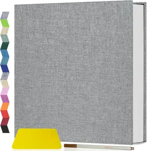 Self-Adhesive Scrapbook Album - Acid-Free Blank Pages Memory Keeper, Multi-Size DIY Kits for 4x6, 5x7, 8x10 Pictures, Office Stationery Scrapbooking Supplies, Birthday Gift for Women