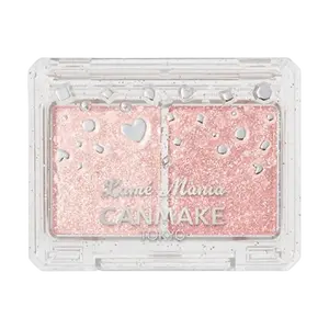 CANMAKE Jewel Star Eyeshadow #02 Diamond Pink - Shimmering Glitter Eyeshadow for Luminous Highlight & Subtle Blue Tones - Japanese Makeup