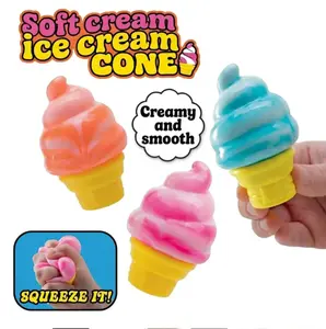 Ice Cream Slow Rise Sensory Fidget Toy,Squeeze Squishy Toy, Ice Cream Squishy, Stress Relief Toys for Adults Kids